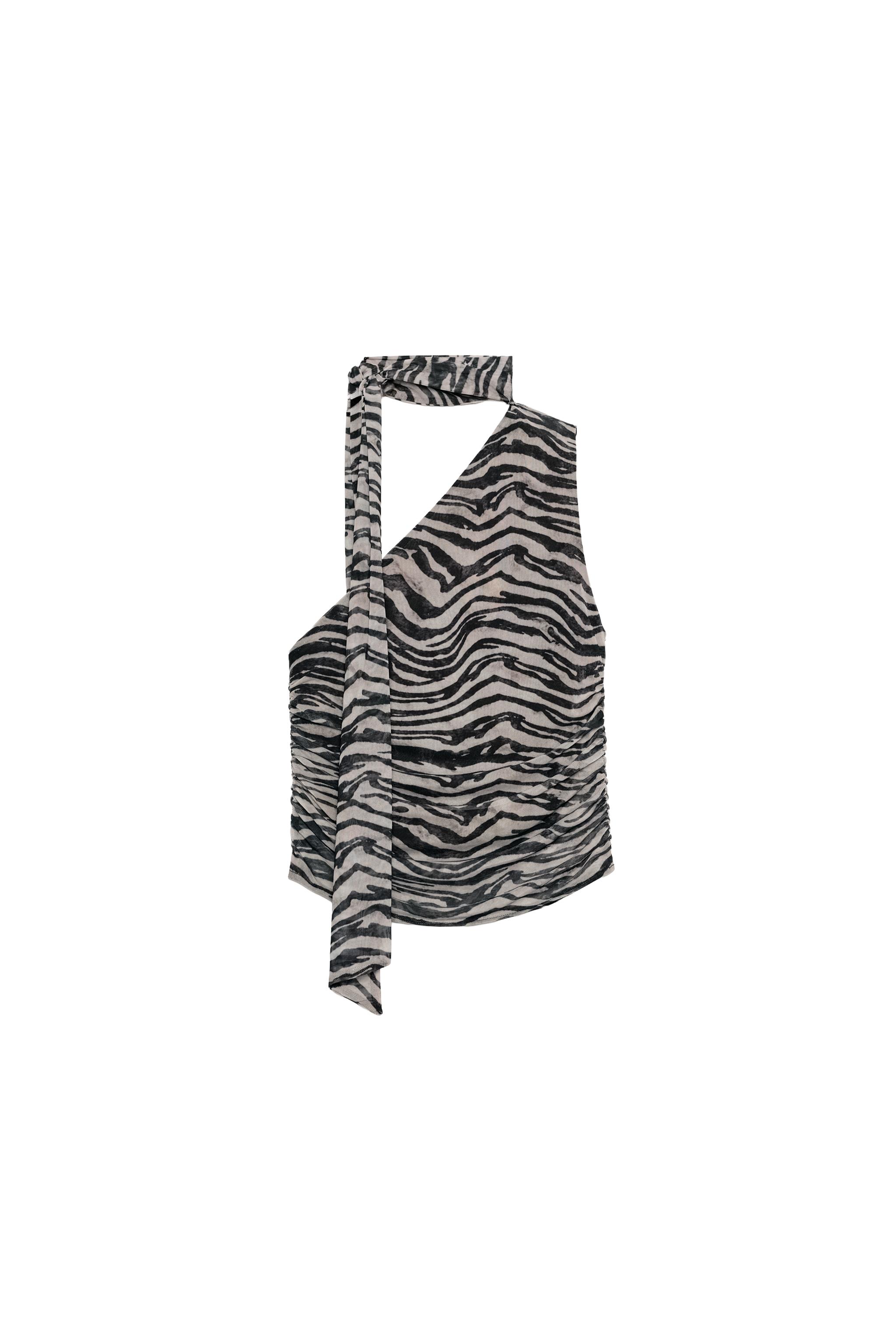 ANIMAL PRINT SCARF TOP
